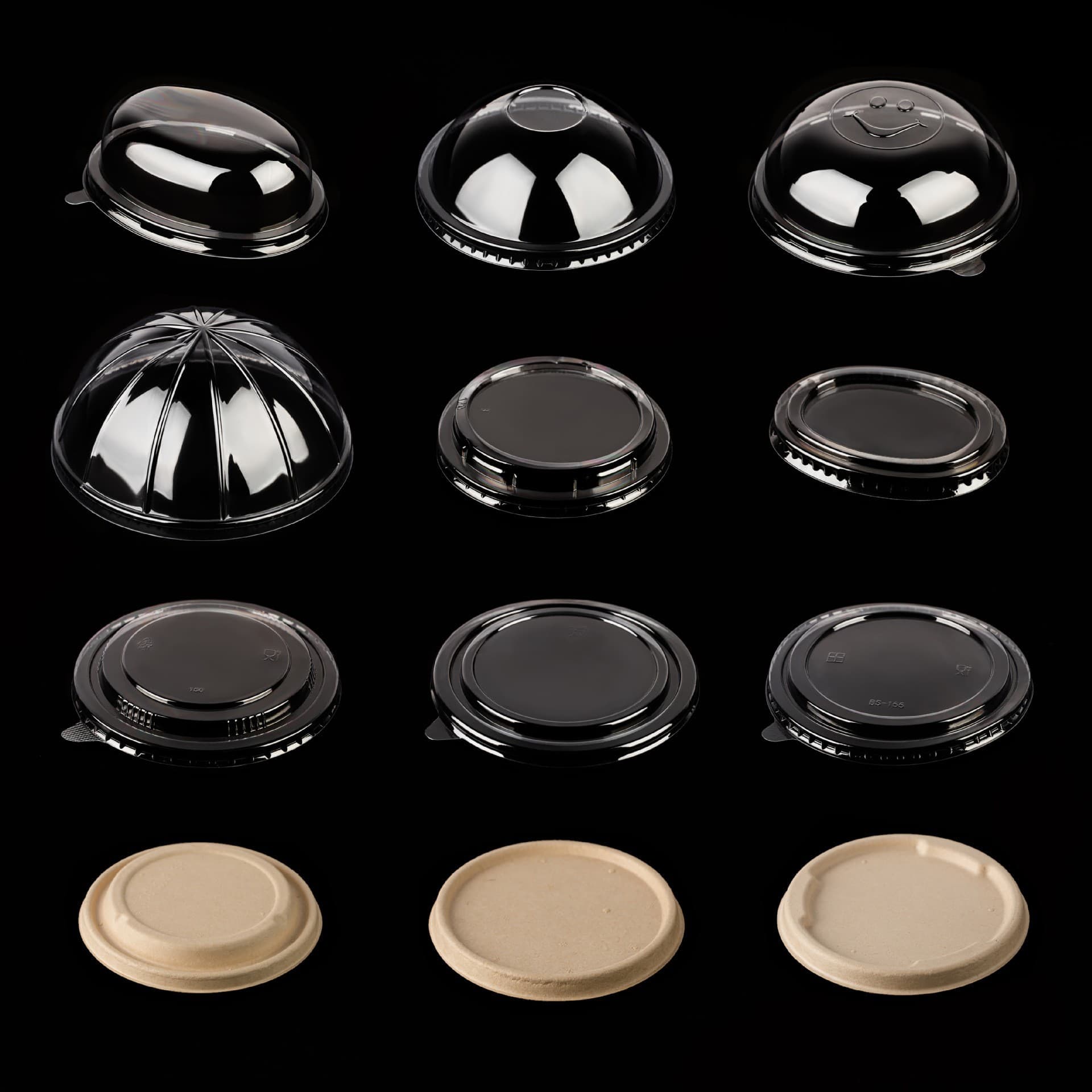 Disposable Lid Paper Bowl Lid Taro Mud Ice Bowl Baking Bowl Transparent Lid Smoothie Bowl Shaved Ice Net Red Ball Lid Arch Lid