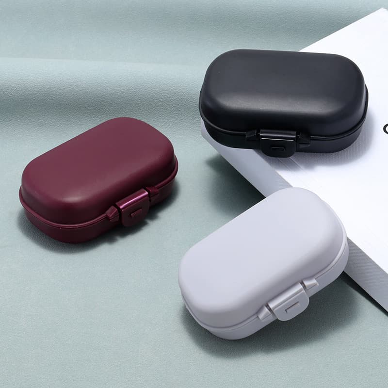 Portable Medicine Box Jewelry Storage Color Plastic Box PC Snaps Box Folding Old Flower Folding Box Storage Glasses Box