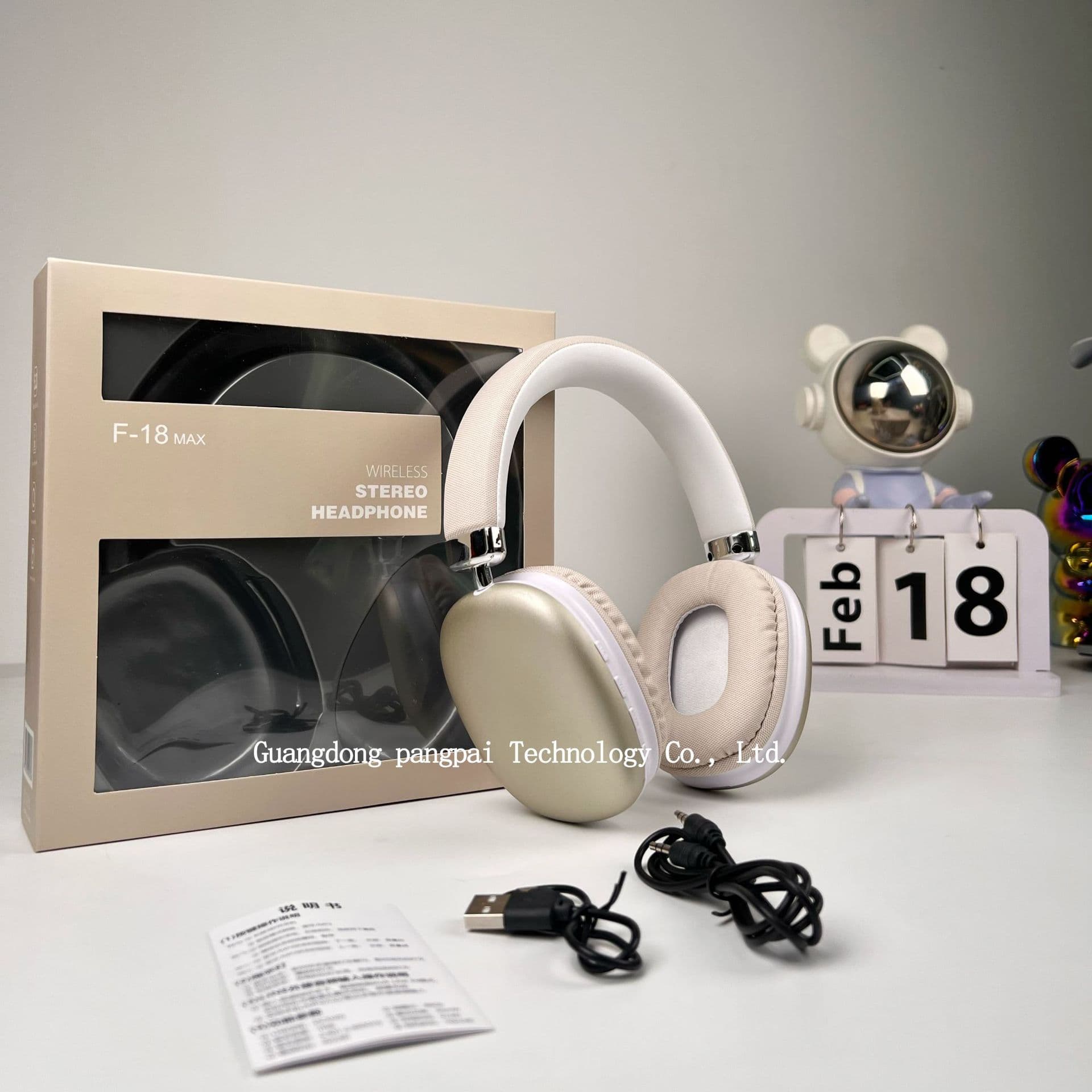 Cross-Border New F18 True Wireless Headset Ultra-Long Battery Life Bluetooth Music Headset Factory Wholesale Export