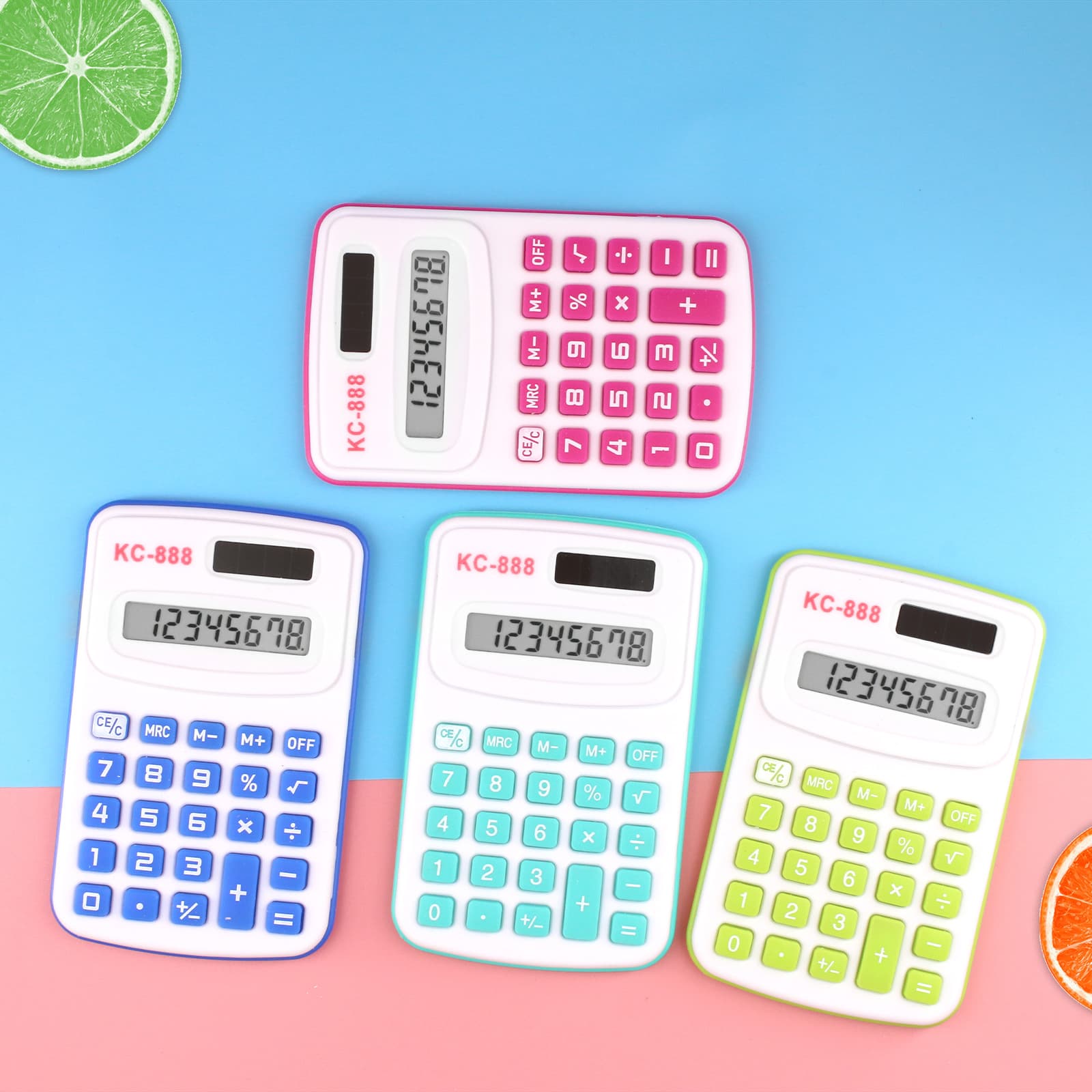Student Calculator Mini Color Cute Pocket Gift Computer 888 Calculator for Primary School Students Wholesale
