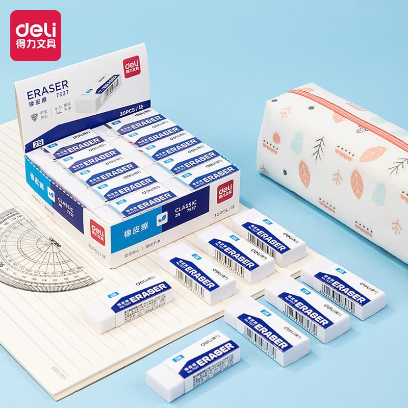 Deli 7537 eraser children Students general small rubber examination art eraser general stationery eraser