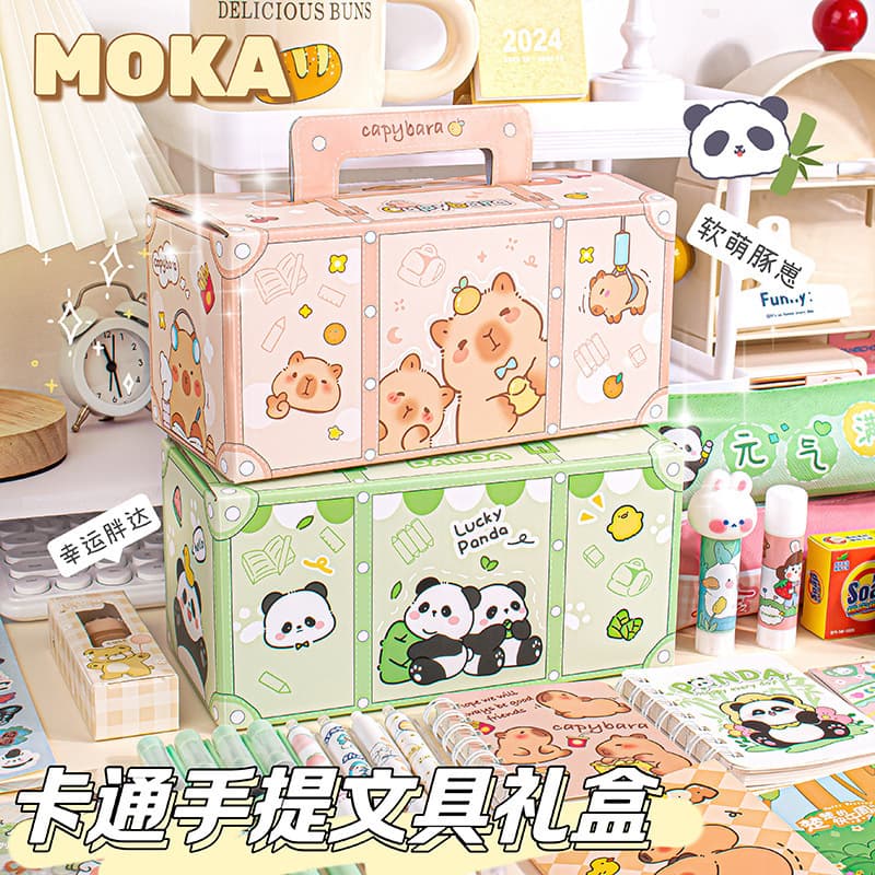 Kapibara Stationery Blind Box Cute Gift Box Student Kindergarten High-Value Portable Pencil Notebook Set Gift