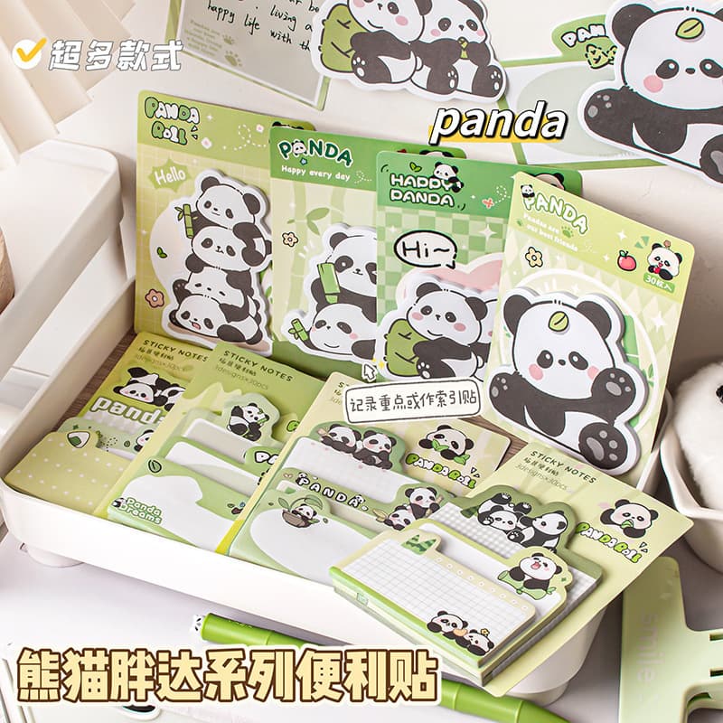 Panda Bookmark Sticky Notes for Students, Adhesive Sticky Notes, Reusable Sticky Notes, Writable Memo Notes