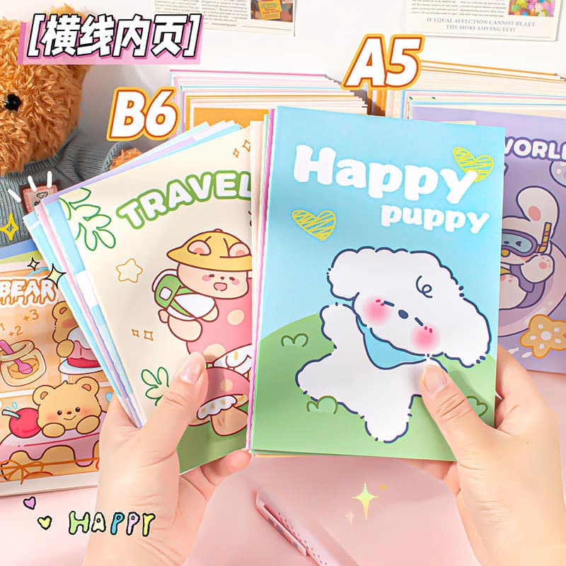 Interstellar Traveler Lined Notebook for Elementary School Students Children's Day Gift Thickened Lined Writing Notebook Non-Smudgeable Wholesale
