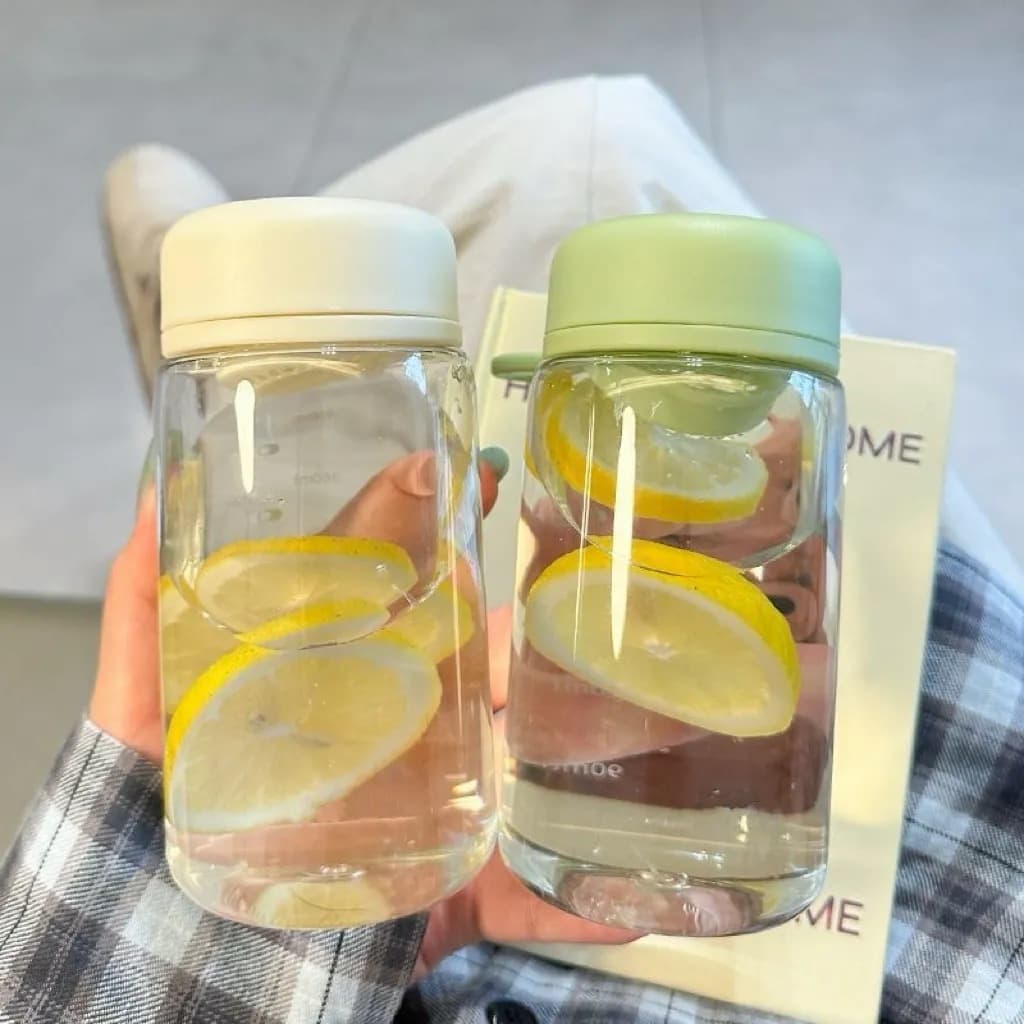 High-value plastic cup high temperature resistant drop-proof portable cup student simple ins fresh casual cup with tea leakage