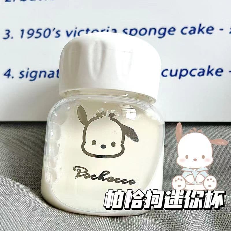 Pacha dog plastic cup small mini cute small Milk Cup Internet celebrity fat Cup portable student water Cup ins style