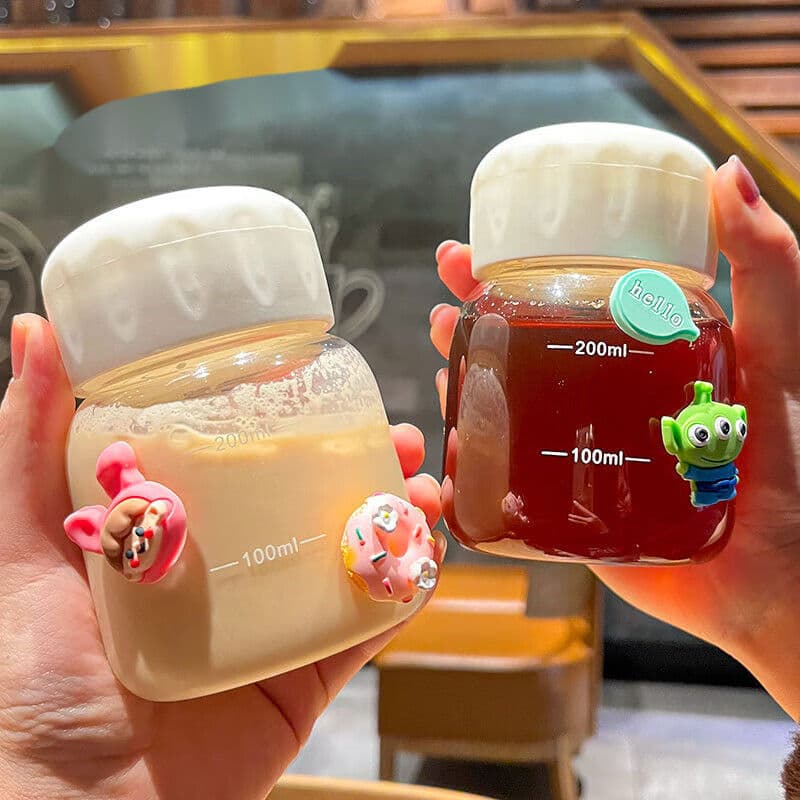 Mini small water cup plastic small Milk Cup female Coffee Milk Cup portable outerwear high-looking fat Cup cute Cup