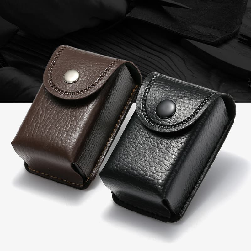 New brown leather folding glasses box leather reading glasses box folding glasses box black wholesale