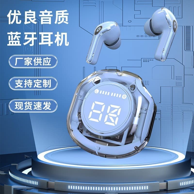 Cross-Border Hot-Selling Air31 Air39 Transparent Bluetooth Headphones Hk3 Hk6 High-Definition Digital Display T2 T8 Long Battery Life