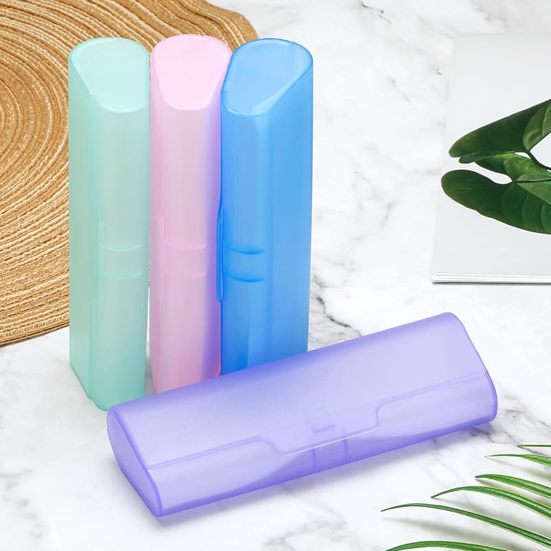 Custom/translucent plastic glasses box 4 color transparent presbyopia glasses box lightweight PP hard plastic box