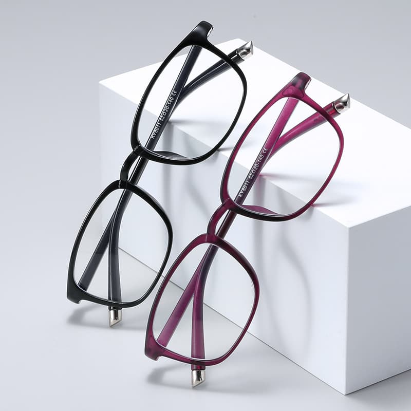 New Retro Oval Anti-blue Glasses Frame Black Thin Border Plain Face Plain Plain Glasses Women's 8011