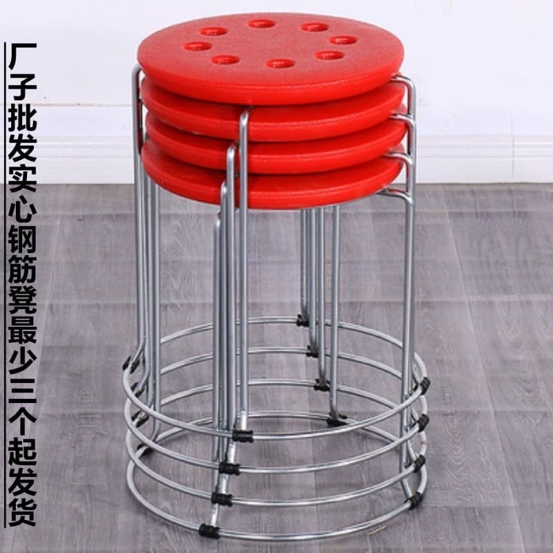 Thickened Steel Stool, Stylish Shoe-Changing Stool, Household Iron Stool, Round Stool, Simple Thickened Gold-Colored Trendy Stool, Wholesale