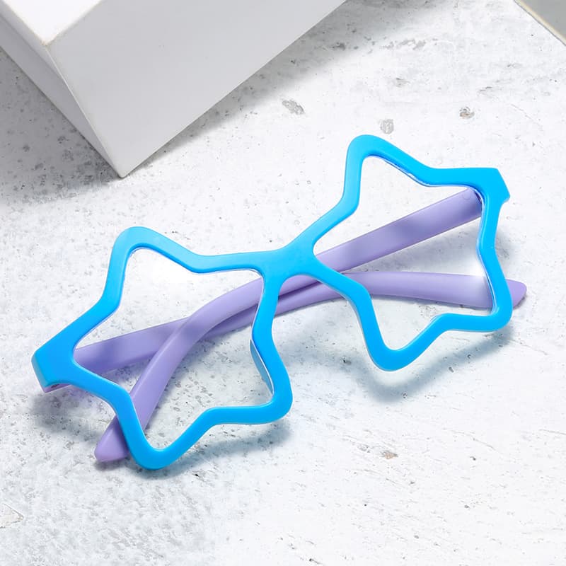 Children's Anti-blue Glasses Korean Fan Star Shape Fashionable Cute Mobile Phone Computer Goggles Flat Glasses for Girls