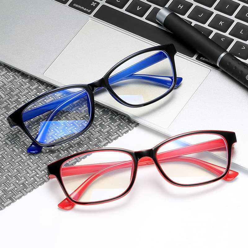 3029 red frame flat glasses red legs student Net red glasses for men and women anti-blue light mobile phone goggles Universal