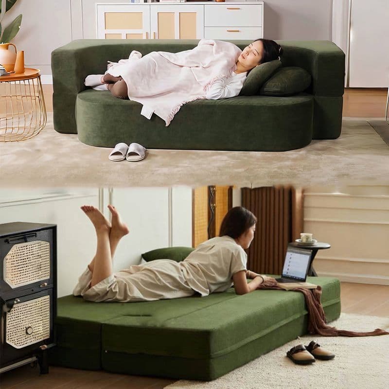 Vacuum Compressed Retro Sofa Bed New Model for Small Apartments, Living Room, Bedroom, Leisure Folding Dual-Use Sponge Modular Sofa
