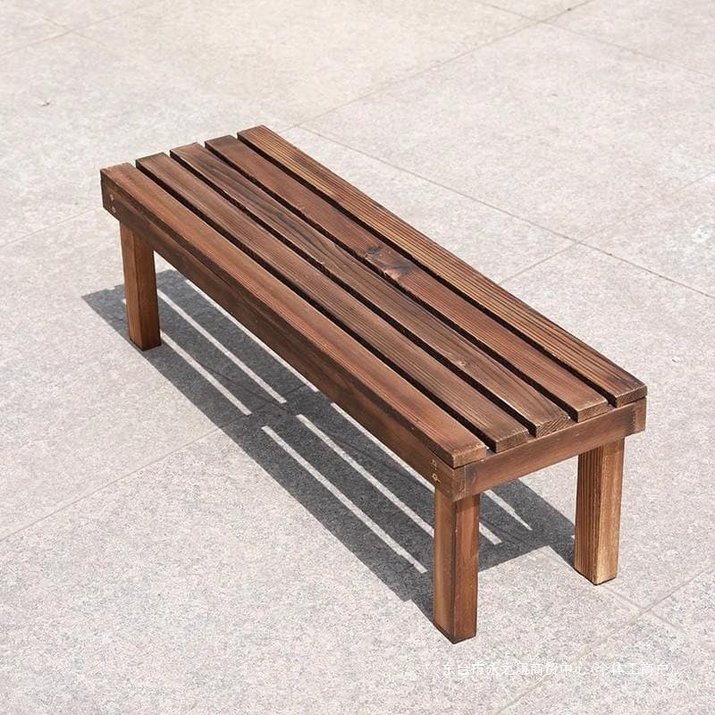 Flower Stand Shelf Made of Solid Wood, Carbonized Ladder-Style Multi-Layer Balcony Floor-Standing Anti-Corrosion Wood Indoor Outdoor Plant Pot Rack