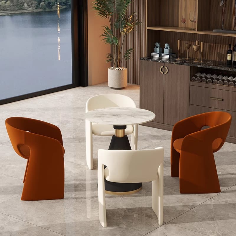 Negotiation Table and Chair Combination Sales Department Reception Guests Leisure Tables and Chairs Shopping Mall Cafe Hotel Rock Plate Coffee Table