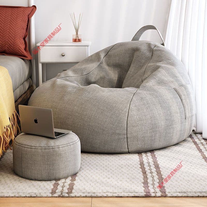 Lazy Sofa Bean Bag for Home Bedroom, Reclining and Sleeping, Creative Small Ottoman, Single Balcony Leisure Chair, Tatami