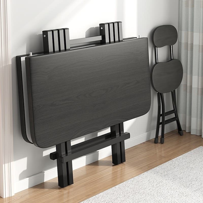 Folding Square Dining Table for Home Use, Simple 1m Dining Table, Outdoor Dormitory Folding Table and Chairs, Rental Apartment, Small Apartment