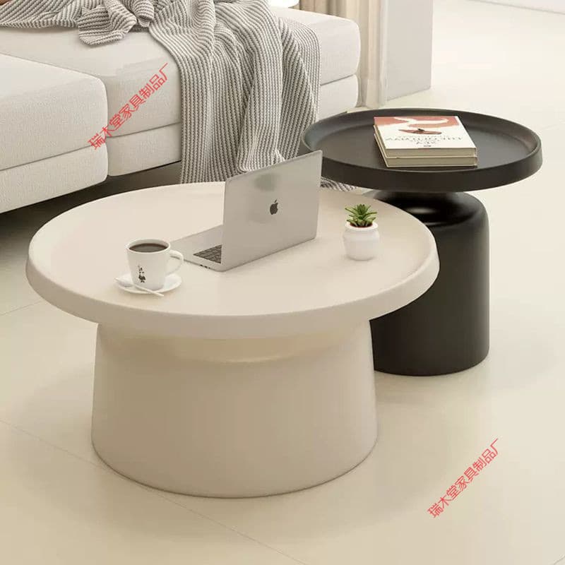 Nordic High-End Creative Iron Coffee Table Combination Small Apartment Living Room Popular Modern Simple Home Round Martini