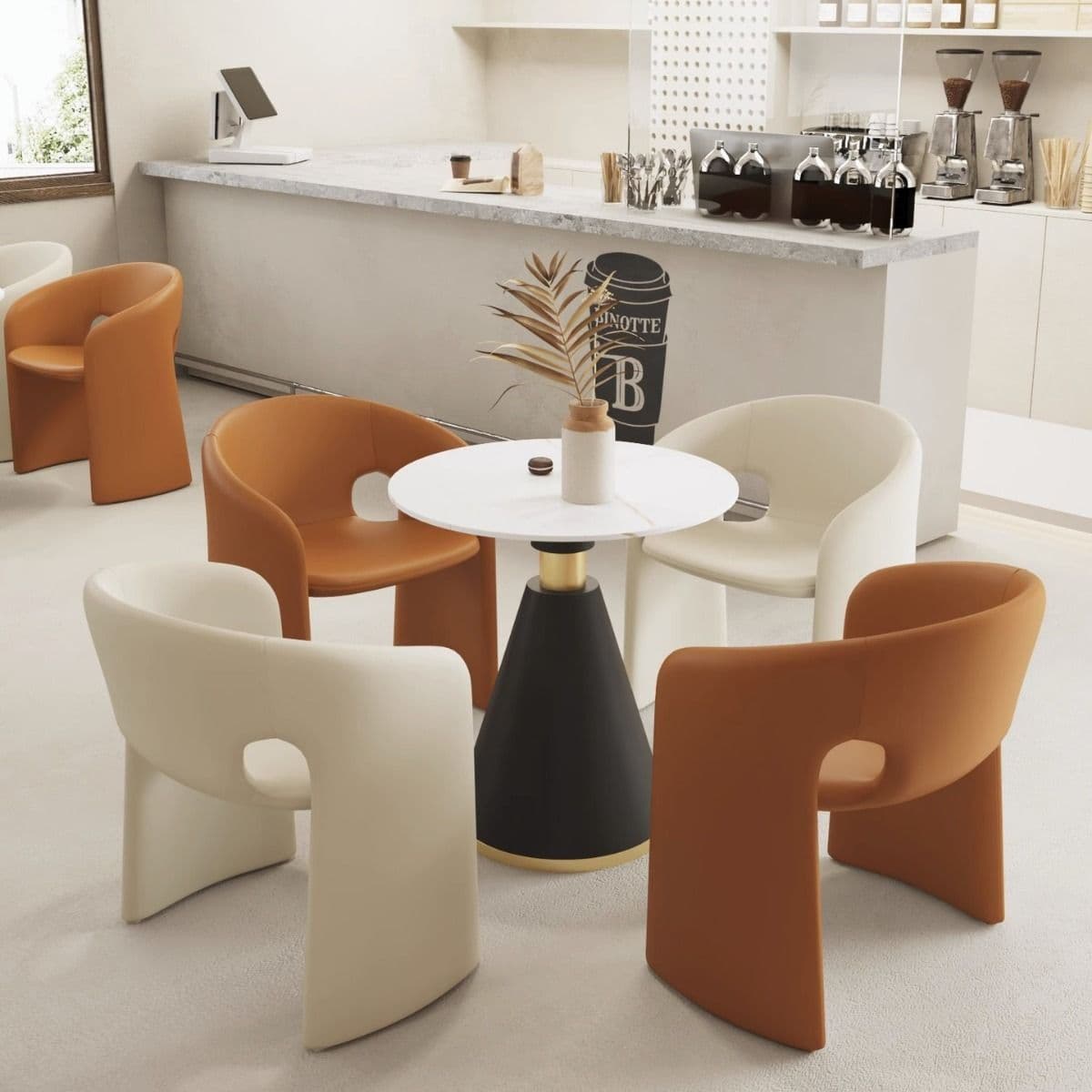Internet Celebrity Rochburg Dining Chair Leisure Cafe Theme Restaurant Table and Chair Alien Modern Light Luxury Creative Negotiation Dining Chair