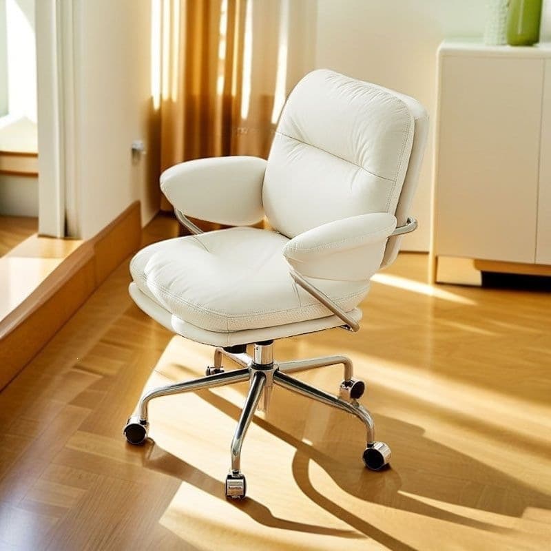 Netease Carefully Selected the Toast Small Leather Chair, Swivel Chair, Long-Sitting Computer Chair, Home Study and Office Chair, Bedroom Chair