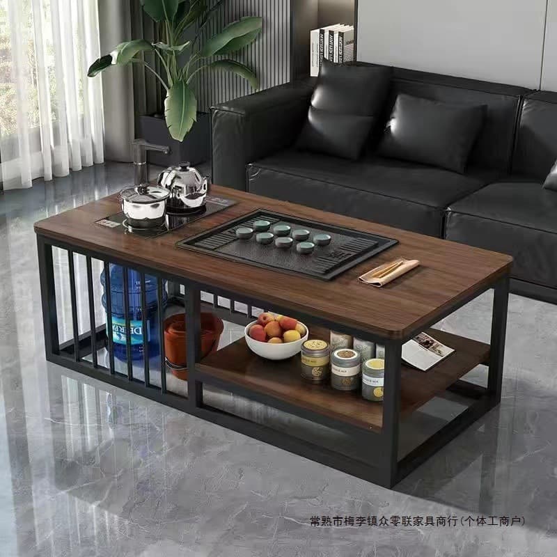 Coffee Table for Living Room, Chinese-Style, Simple Office Tea Table, Small Apartment Tea Table, Automatic Integrated Tea Table