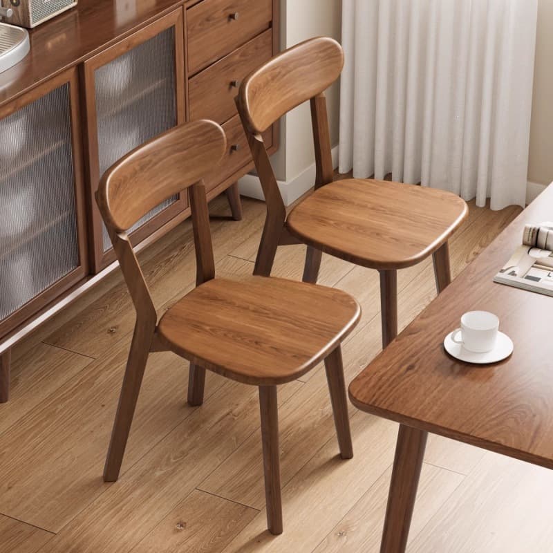 Solid Wood Chairs, Home Dining Chairs, Dining Table Chairs with Backrests, Commercial Chinese-Style Retro Restaurant Stools, Italian-Style Negotiation Chairs