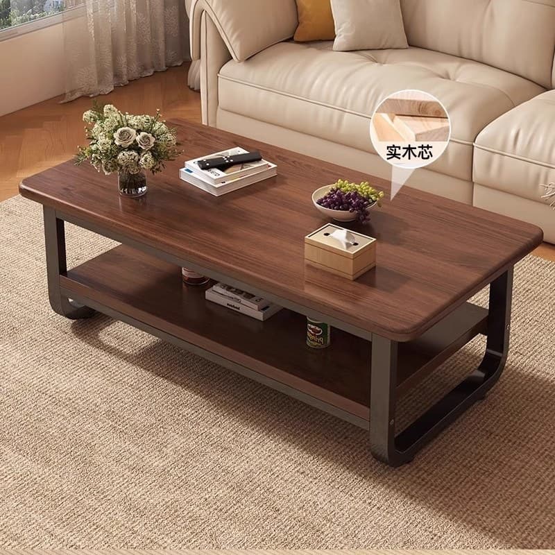 Solid Wood Core Coffee Table for Small Apartments, Office Reception, Tea Table, Simple Modern Living Room, Household Simple Square Table