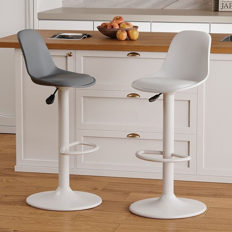 Light Luxury Nordic Bar Stool, High-Legged Front Desk Chair, Modern Minimalist Home-Use Adjustable Bar Chair, Front Desk High-Back Stool