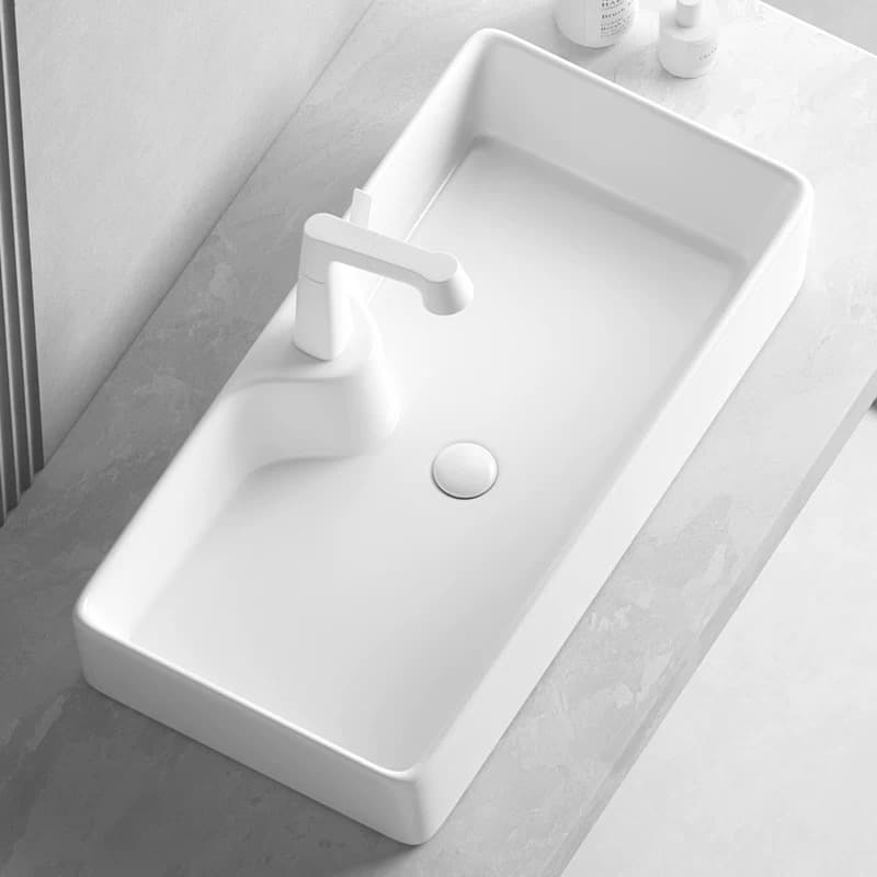 Deepened counter basin splash-proof large size wash basin bathroom household ceramic wash basin balcony laundry basin