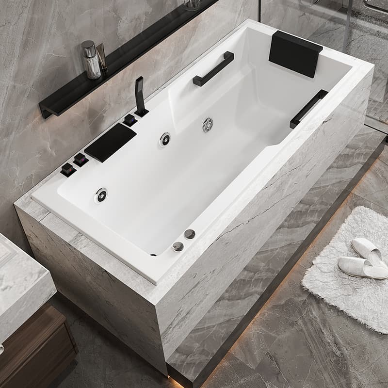 Embedded Bathtub Inlaid with Acrylic Bathtub Constant Temperature Heating Insulated Bathtub Home Hotel B&B Project