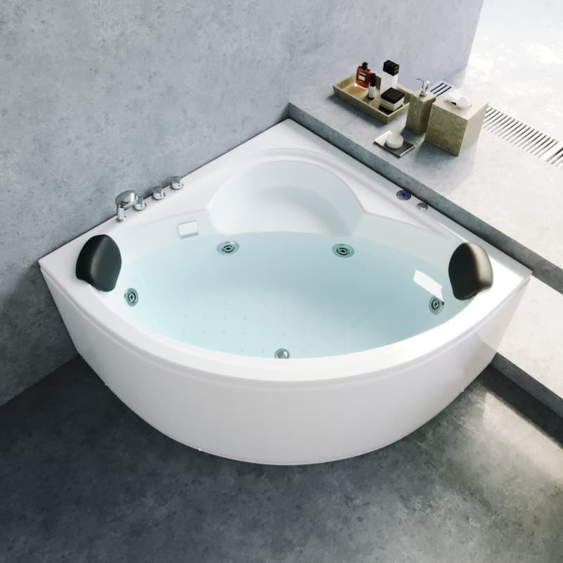 Cross-Border Fan-Shaped Triangular Hotel B&B Couple's Smart Constant Temperature Surfing Massage Small Apartment Home Acrylic Bathtub