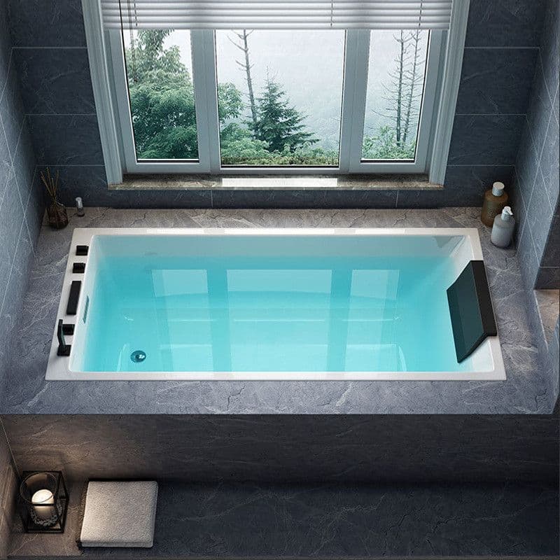 Japanese-Style Small Apartment Built-In Bathtub Acrylic Bathtub Home Double Massage Whirlpool Bathtub Bubble Tub