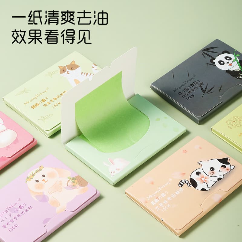 Oil-Absorbing Paper Cross-Border Wholesale 100 Pieces Portable Extractable Scented Oil-Absorbing Facial Tissue Makeup Tools Direct from Manufacturer