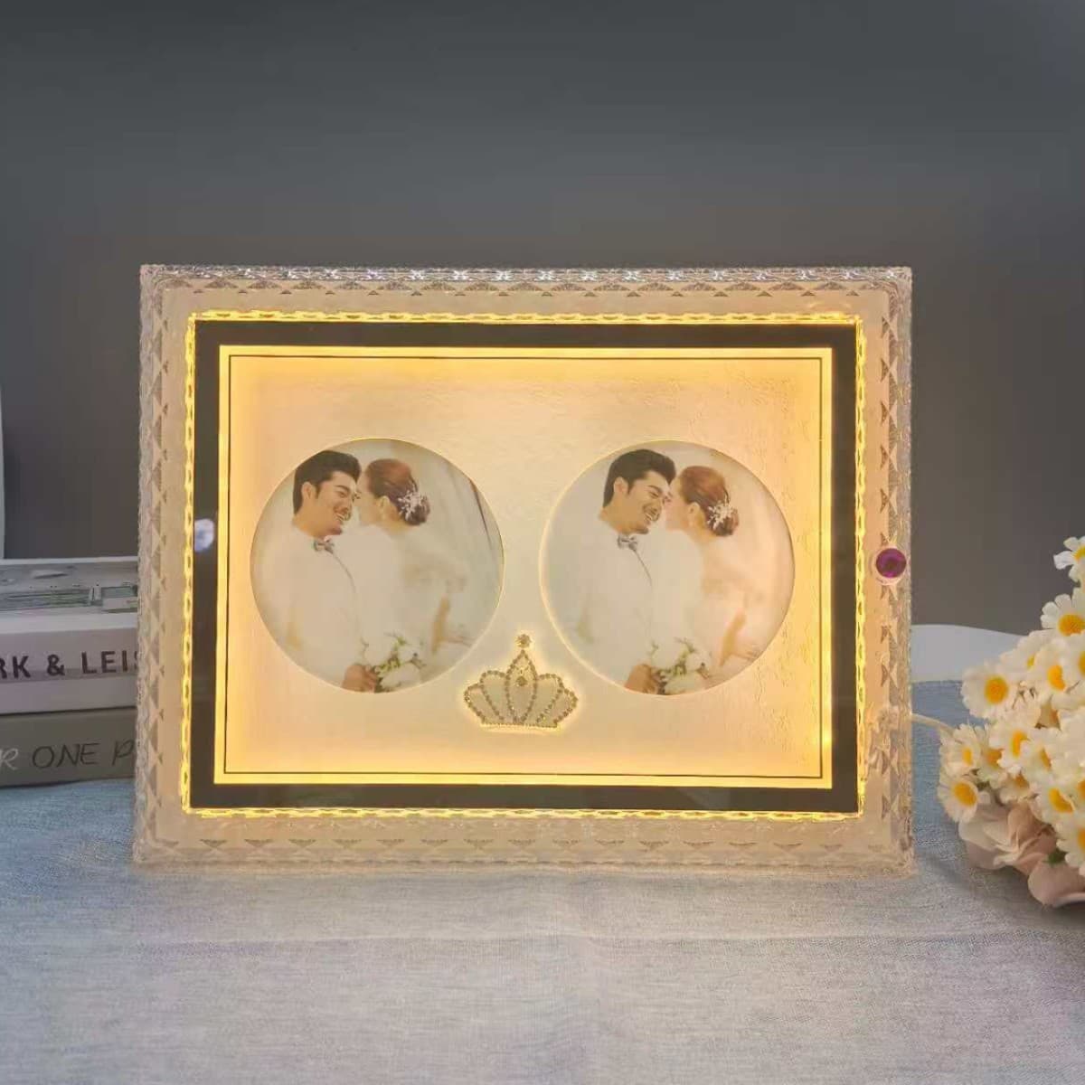 Led Photo Frame Light, Glowing Photo Frame, Popular on Instagram, with Lights, Tabletop Display, Factory Direct Supply, Decorative, Eye-Friendly, Wedding Photo, Romantic