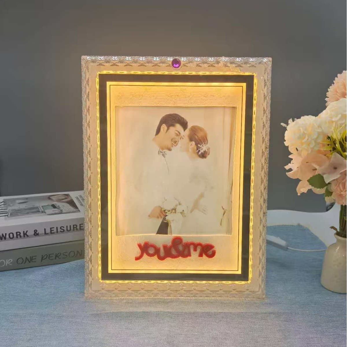 Led Photo Frame Light, Luminous Photo Frame, Modern Minimalist Design, Handmade DIY Creative Gift Light Painting, Ins Luminous Photo Frame