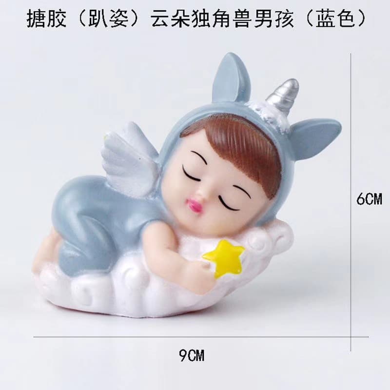 Sleeping Clouds Unicorn Cake Decorative Ornaments Annie Angel Baby One Year Old Baby Elsa Baking Ornaments