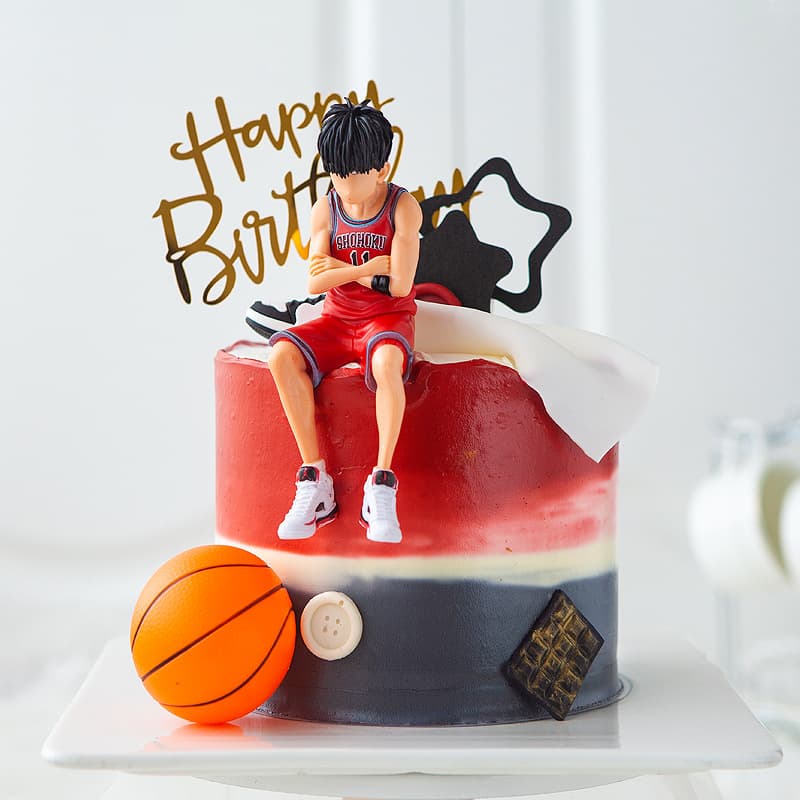 Slam Dunk Cake Decoration Carto Version Rukawa Maple Sakuragi Flower Way Basketball Kid Boy Birthday Cake Decoration