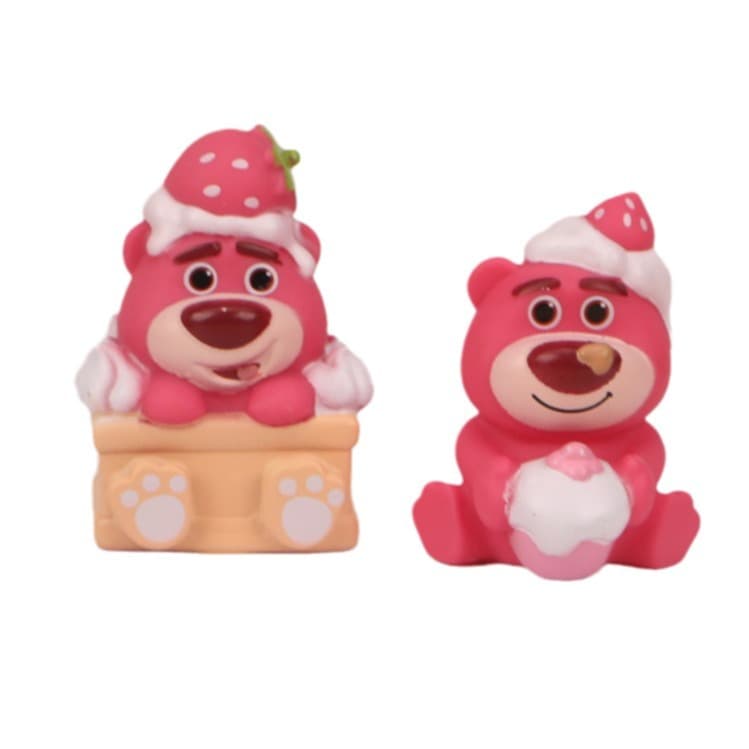 Strawberry Bear Cake Decoration Ornaments Afternoon Tea Dessert Party Internet Celebrating Cute Pink Bear Children's Birthday Dress Up