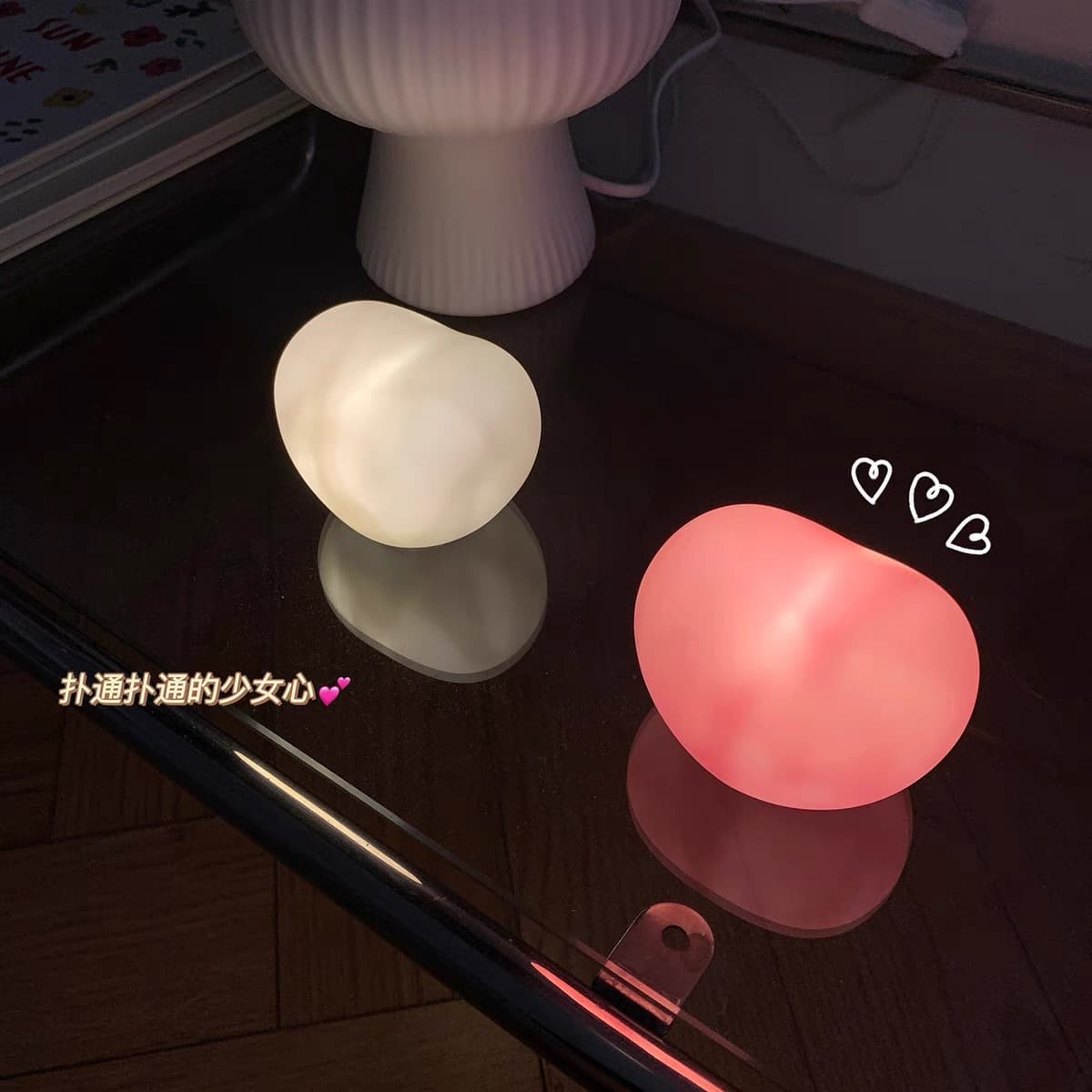 Love Night Light Baked Cake Decoration Ornaments Cute Girl Heart Lamp Chinese Valentine's Day Rose Gift