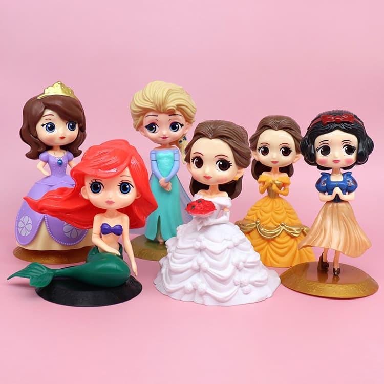 Snow White Cake Decoration Ornaments Children's Birthday Belle Mermaid Elsa Frozen Baking Plug-in