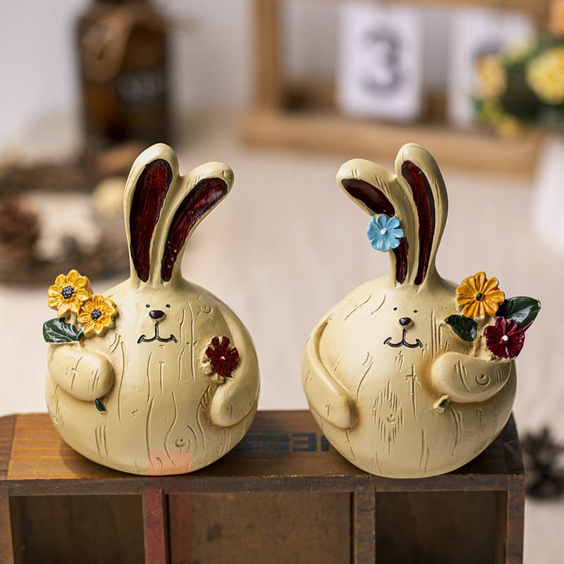 New garlic rabbit holiday gifts resin garden doll manufacturers supply home accessories resin crafts