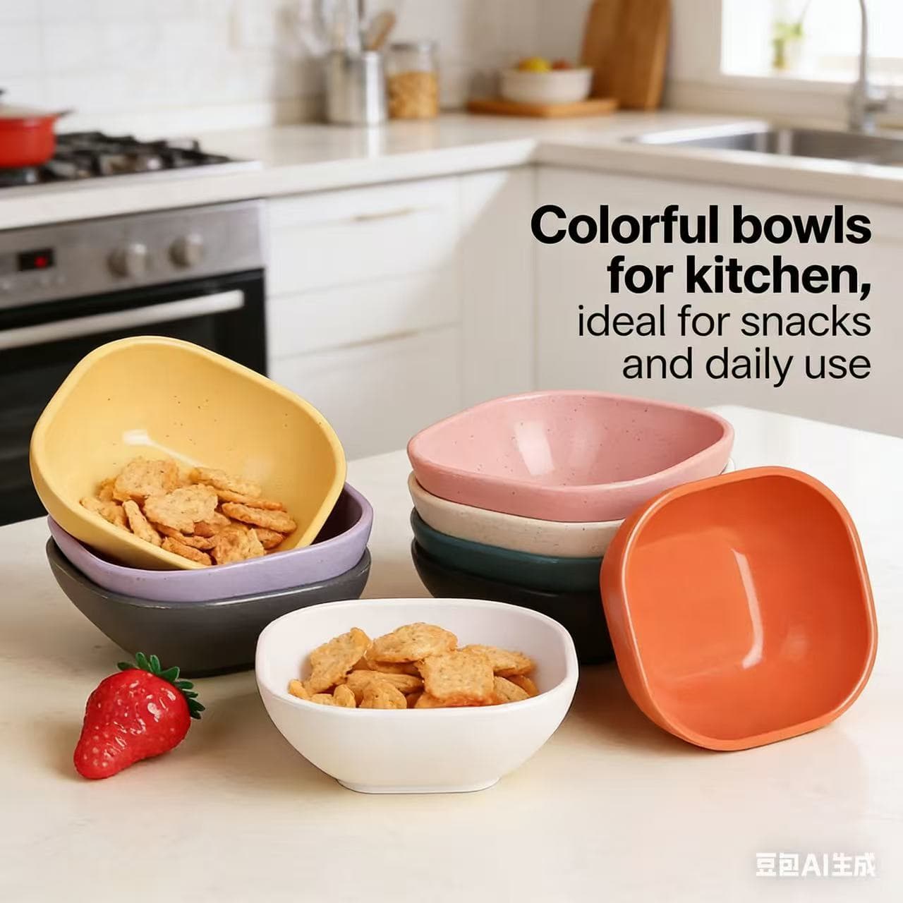 Pp Plastic Small Square Seasoning Dipping Dish Dumplings French Fries Oil Vinegar Dipping Sauce Dish Japanese Appetizer Snack Dish Dried Fruit Dish