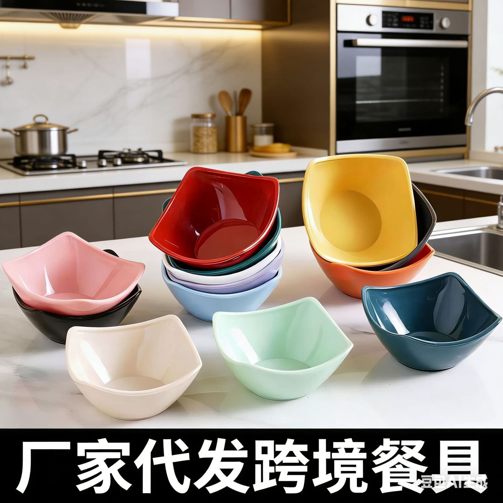 Four-Corner Sauce Dish, Seasoning Small Bowl, Snack Dish, Pickle and Peanut Dish, Plastic Pp Dish, Creative Side Dish Dipping Dish